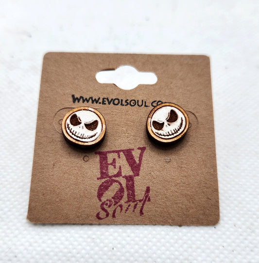 Jack Skellington Stud / Post Earrings