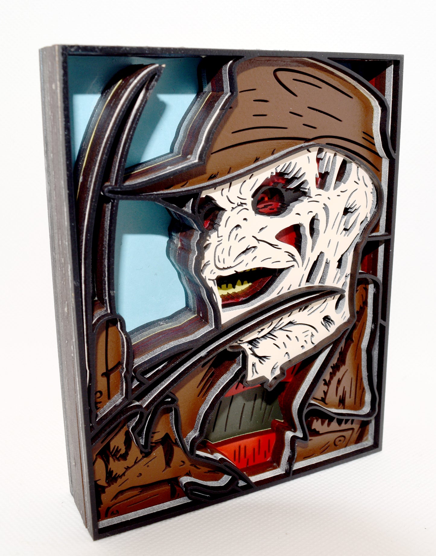 3-D Layered Freddy Krueger Wooden Art