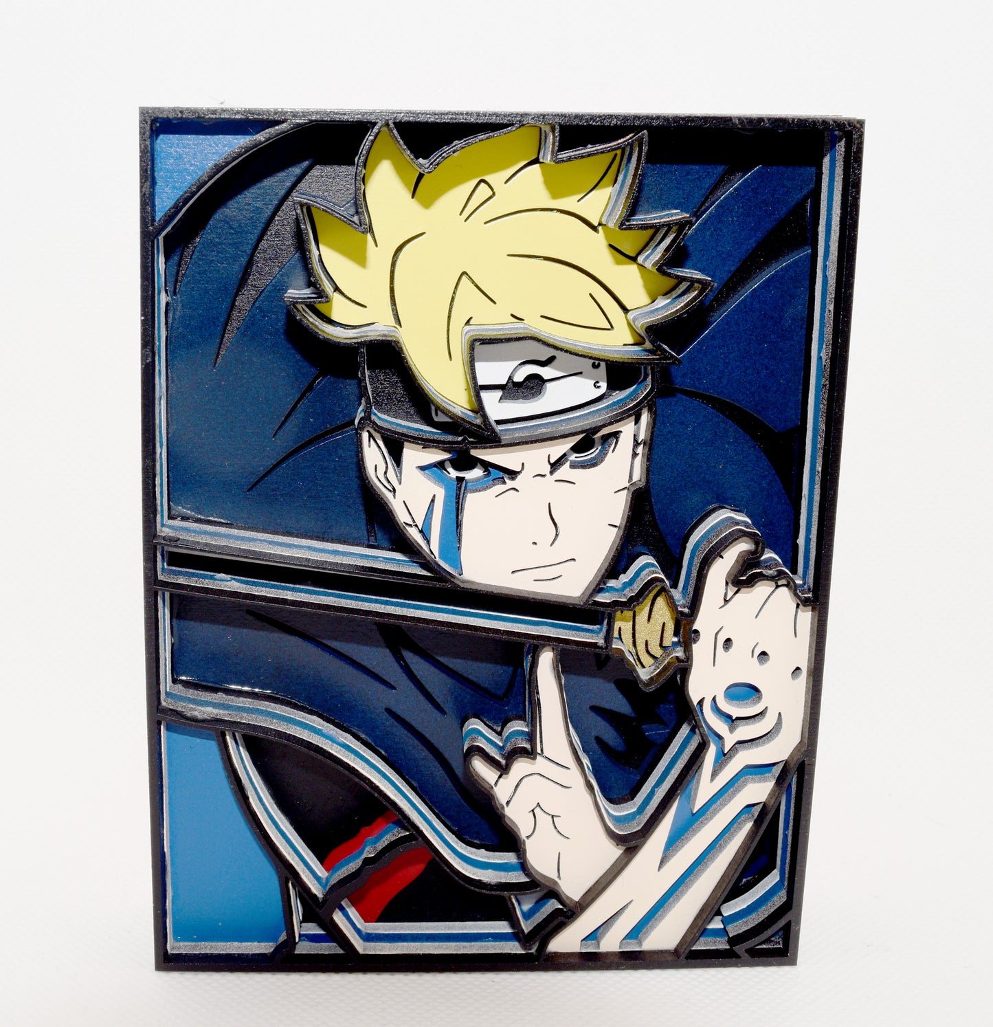 3-D Layered Boruto Wooden Art