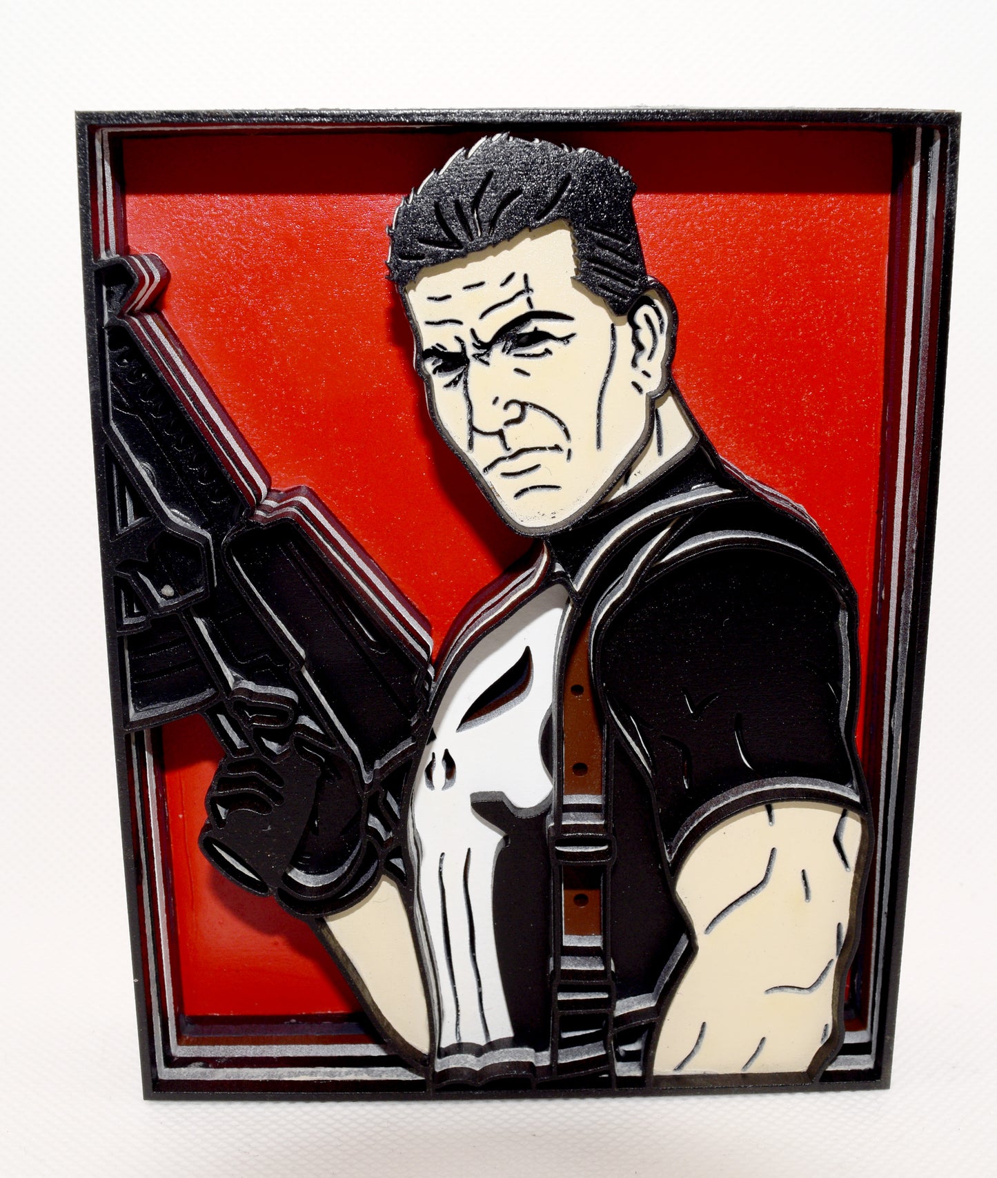 3-D Layered Punisher Wooden Art