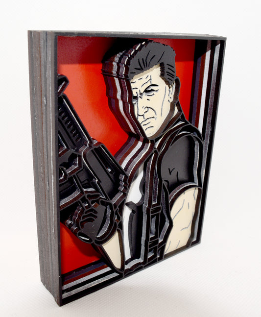 3-D Layered Punisher Wooden Art