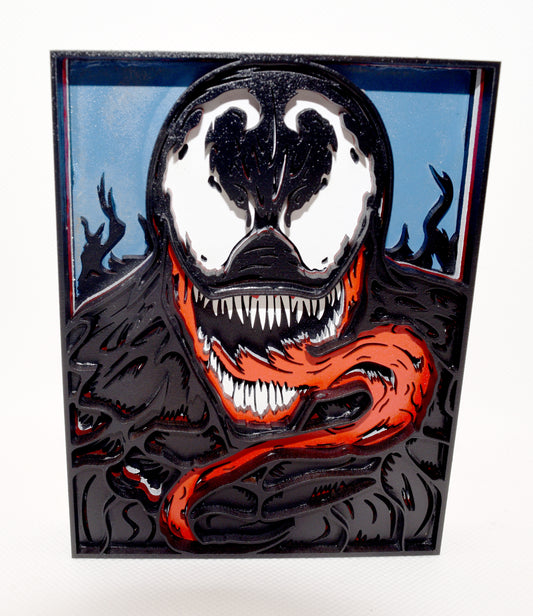 3-D Layered Venom Wooden Art