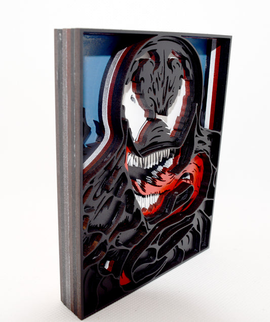 3-D Layered Venom Wooden Art