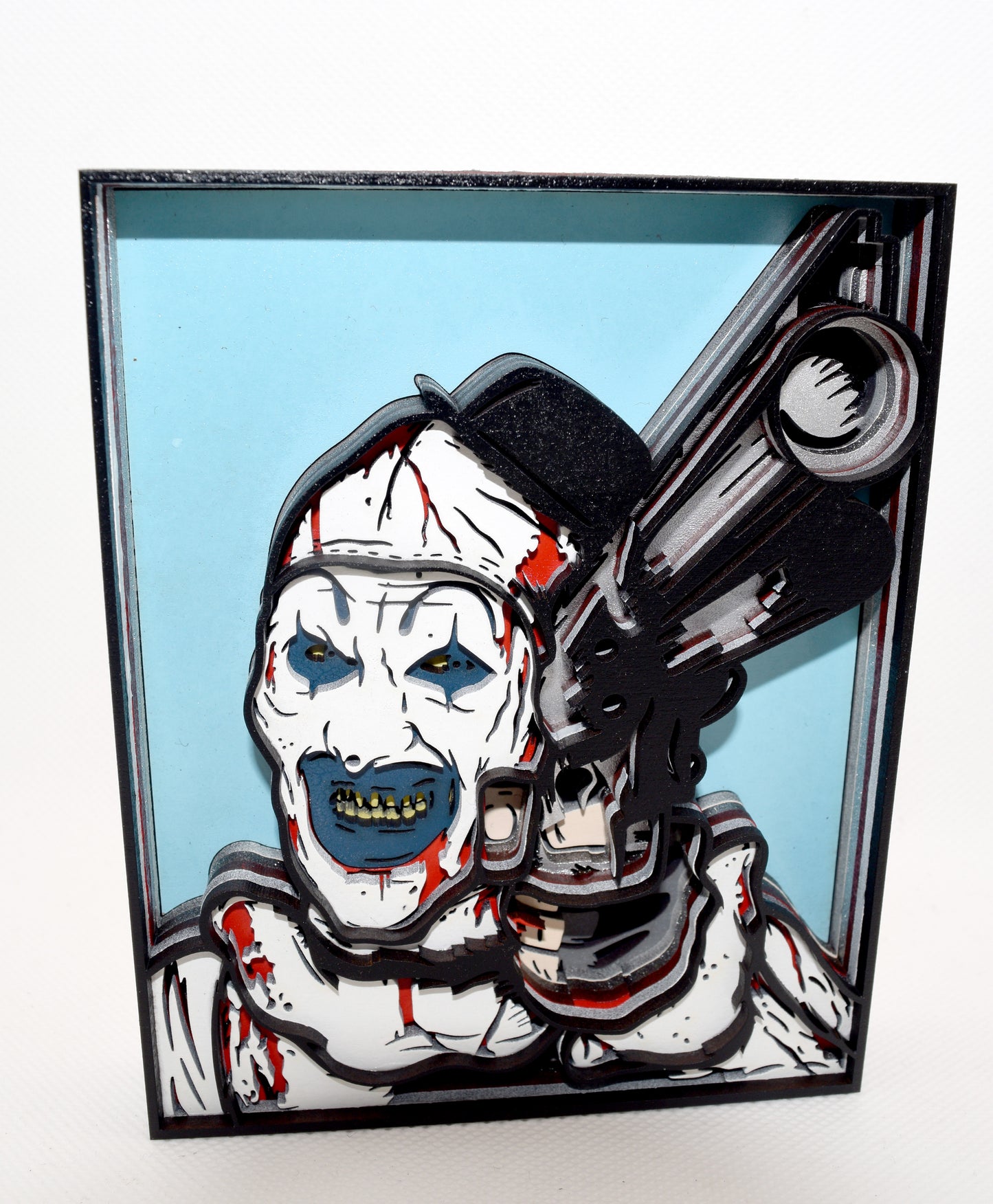 3-D Layered Art The Clown Terrifier Art