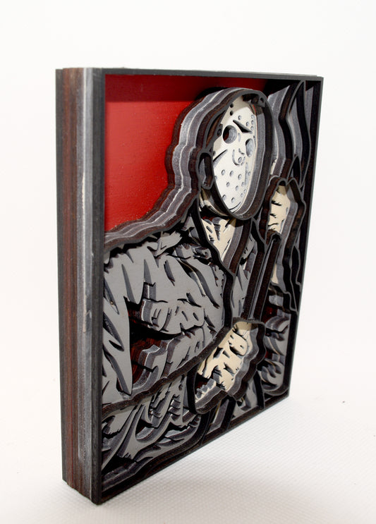 3-D Layered Jason Vorhees Wooden Art