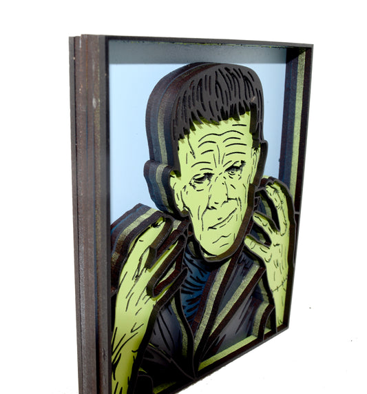 3-D Layered Frankenstein's Monster Wooden Art