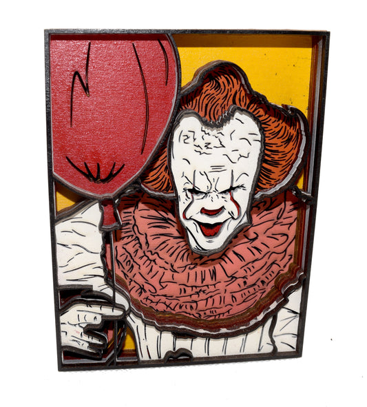 3-D Layered Pennywise IT Wooden Art