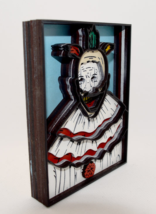 3-D Layered Twisty The Clown AHS Wooden Art