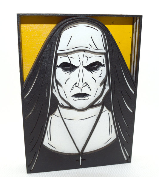 3-D Layered The Nun Wooden Art