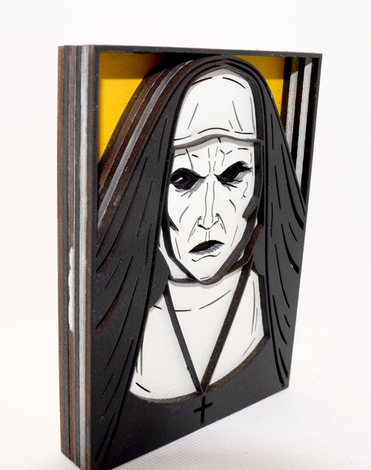 3-D Layered The Nun Wooden Art