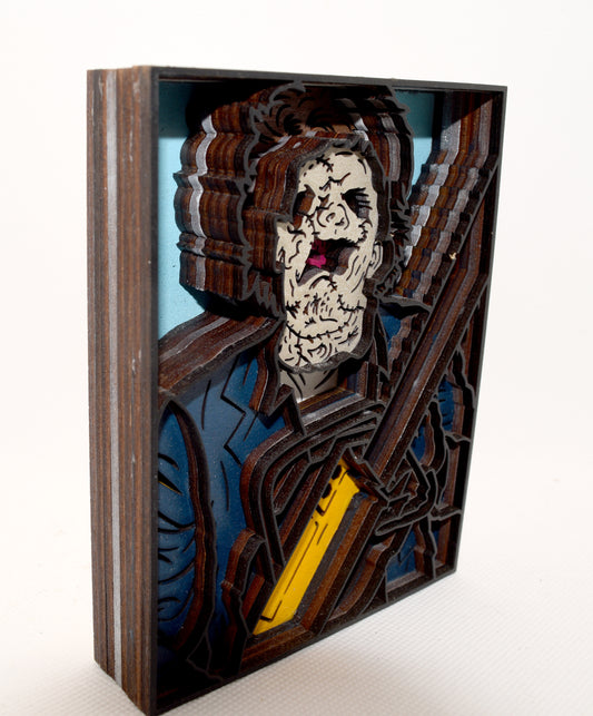 3-D Layered Leatherface Wooden Art