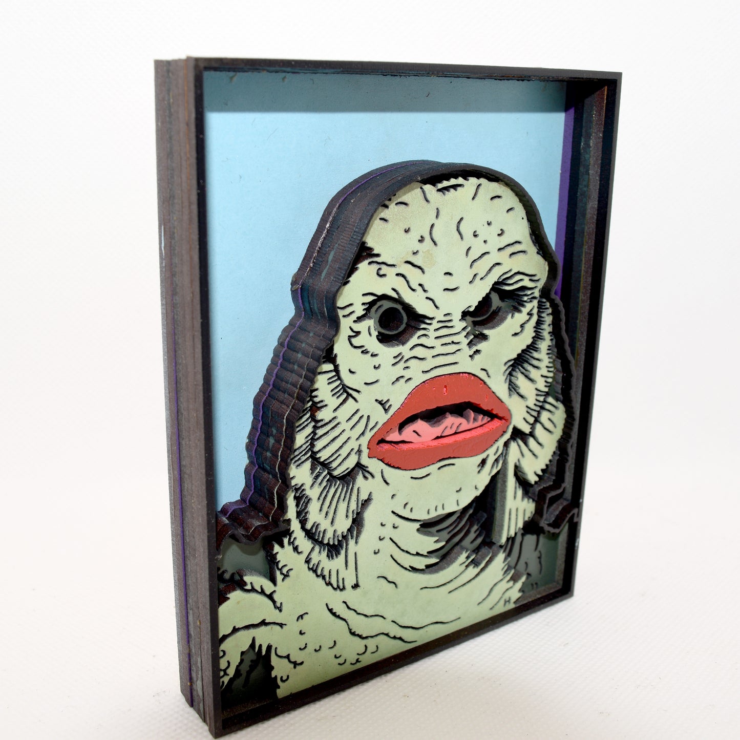 3-D Layered Creature from The Black Lagoon Wooden Art