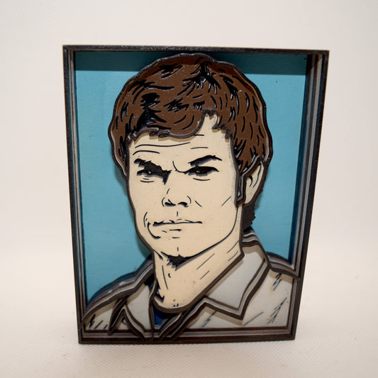 3-D Layered Dexter Morgan Wooden Art