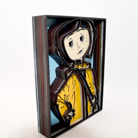 3-D Layered Coraline Wooden Art