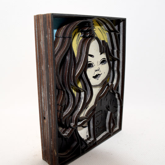 3-D Layered Tiffany (Bride of Chucky) Wooden Art