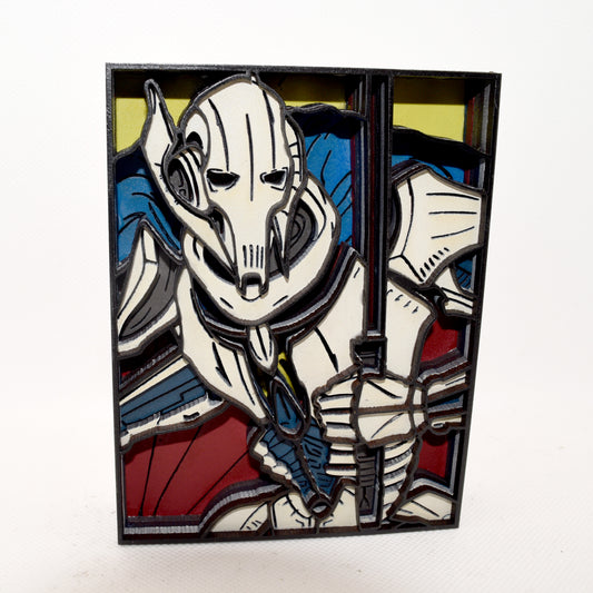 3-D Layered General Grievous Wooden Art