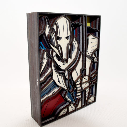 3-D Layered General Grievous Wooden Art