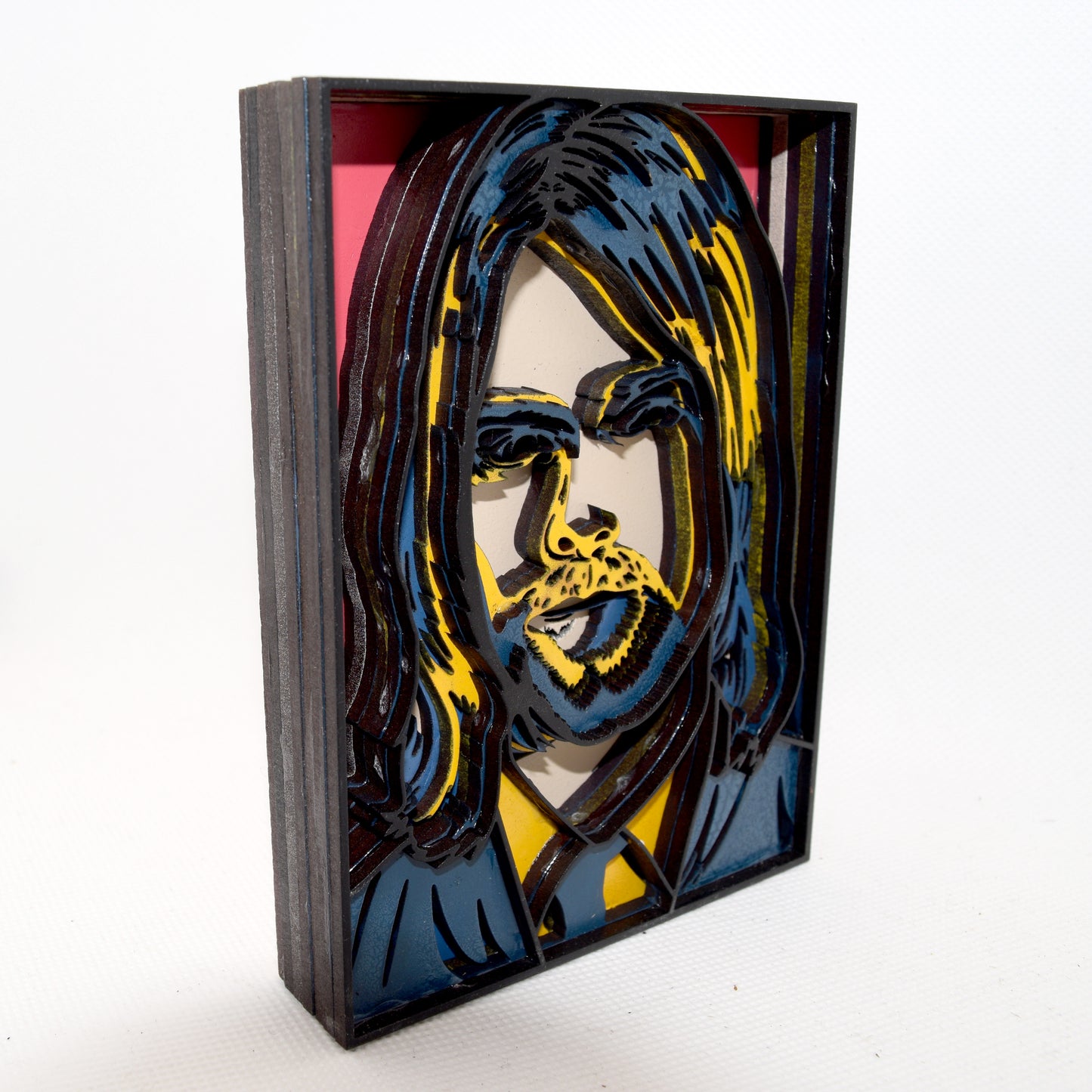 3-D Layered Kurt Cobain Wooden Art