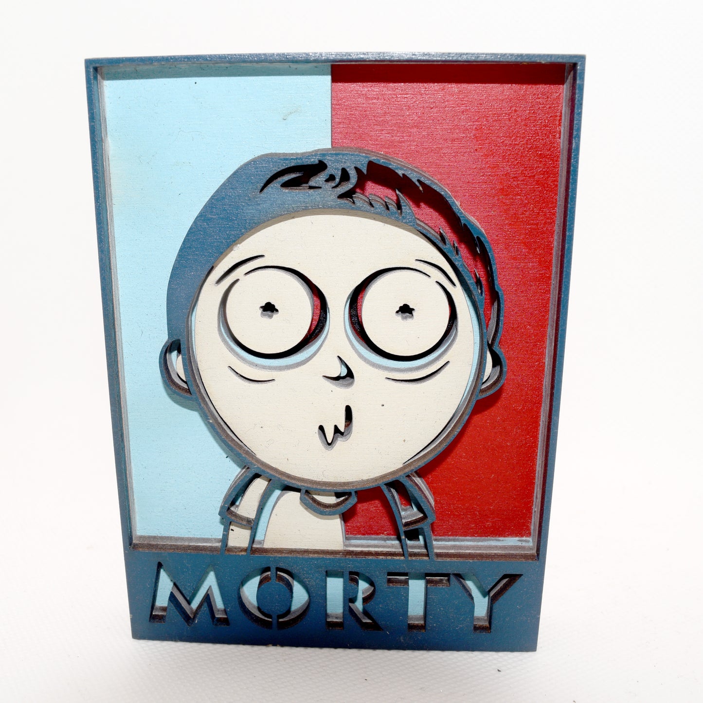 3-D Layered Morty (Rick and Morty) Wooden Art