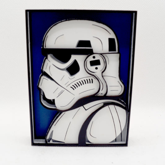 3-D Layered Storm Trooper Wooden Art