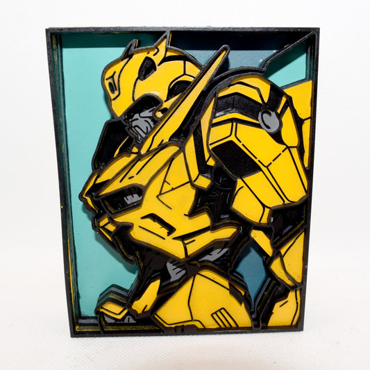 3-D Layered Bumble Bee (Transformers) Wooden Art