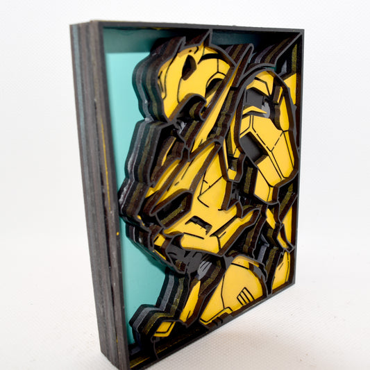 3-D Layered Bumble Bee (Transformers) Wooden Art