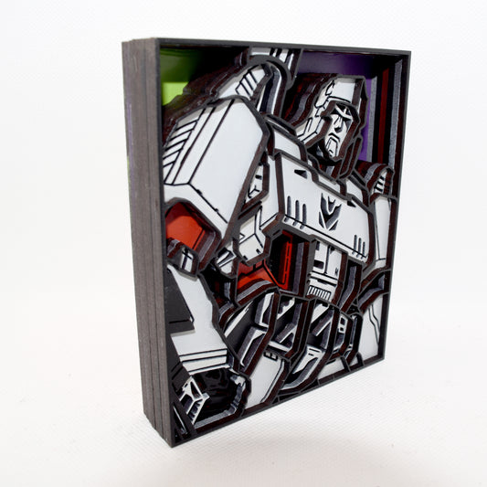 3-D Layered Megatron (Transformers) Wooden Art