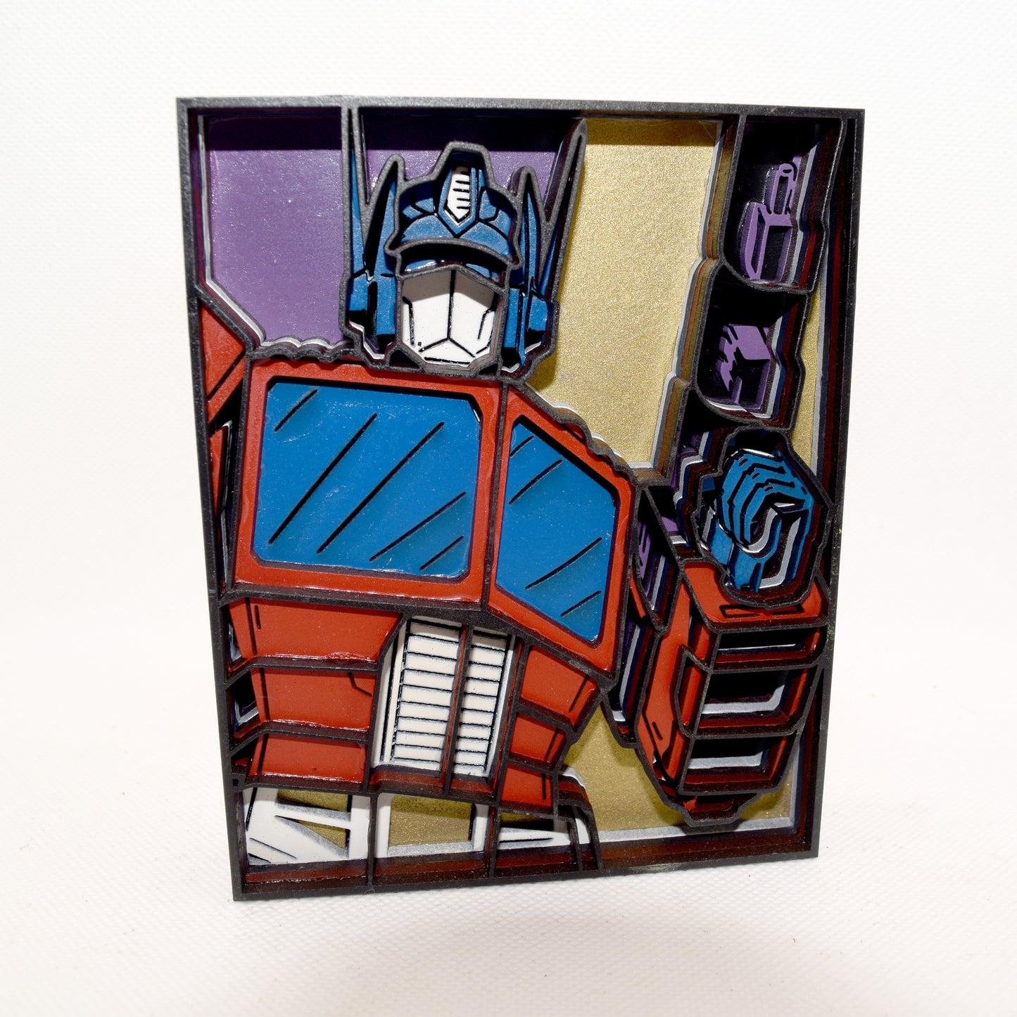 3-D Layered Optimus Prime (Transformers) Wooden Art