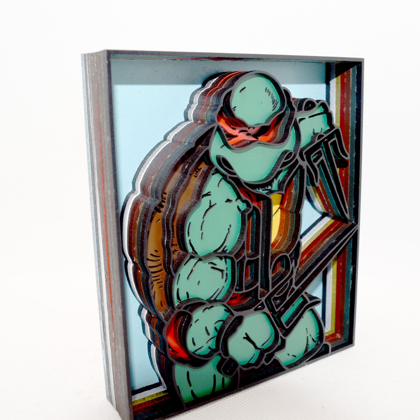 3-D Layered TMNT Raphael Wooden Art