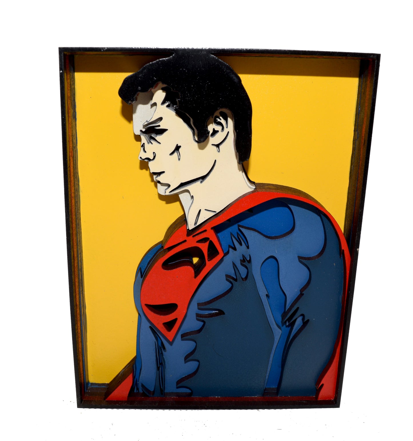 3-D Layered Superman Wooden Art