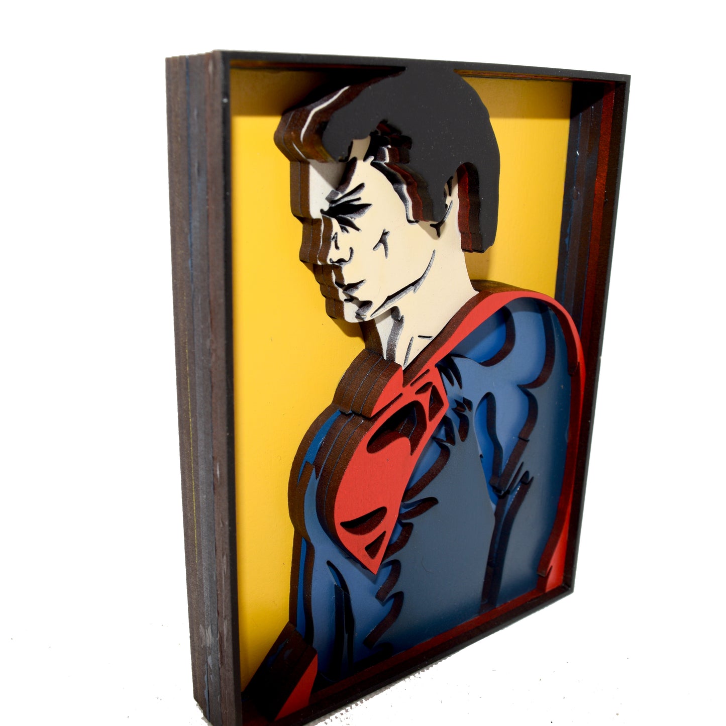 3-D Layered Superman Wooden Art