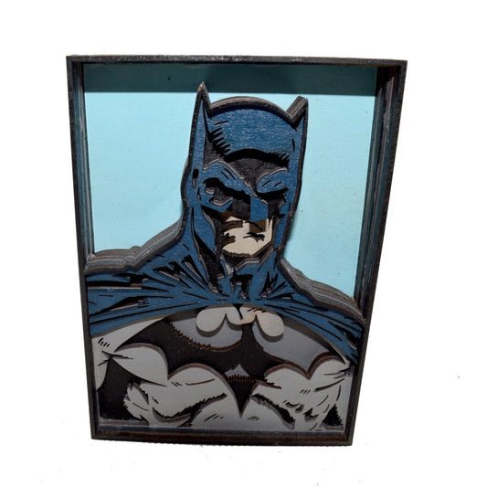 3-D Layered Batman Wooden Art