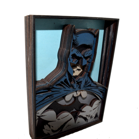 3-D Layered Batman Wooden Art