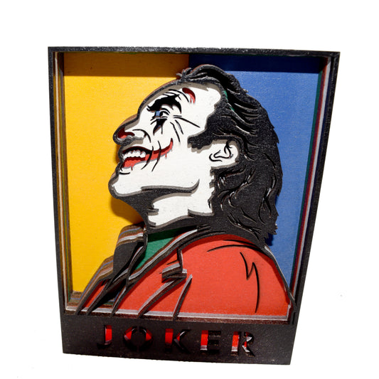 3-D Layered Joker Wooden Art