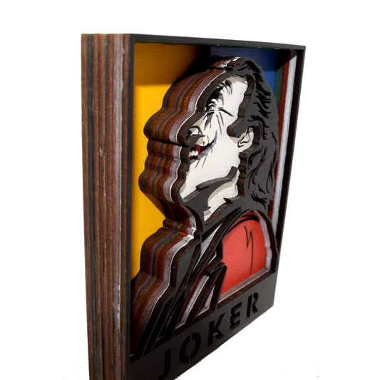 3-D Layered Joker Wooden Art