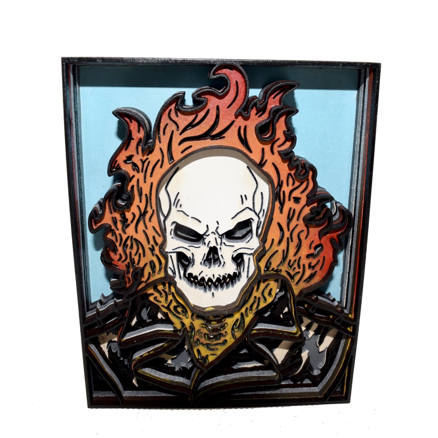 3-D Layered Ghost Rider Wooden Art