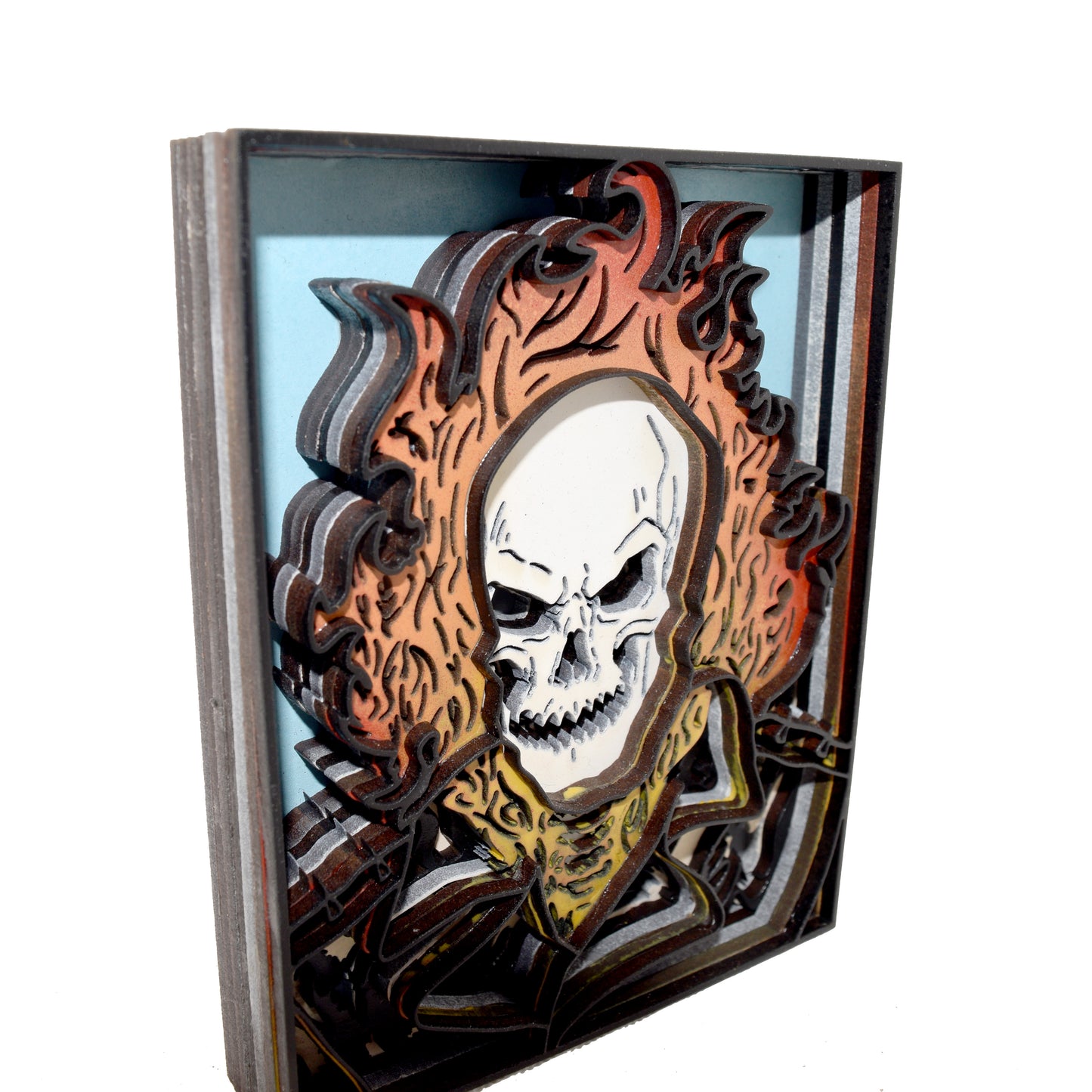 3-D Layered Ghost Rider Wooden Art