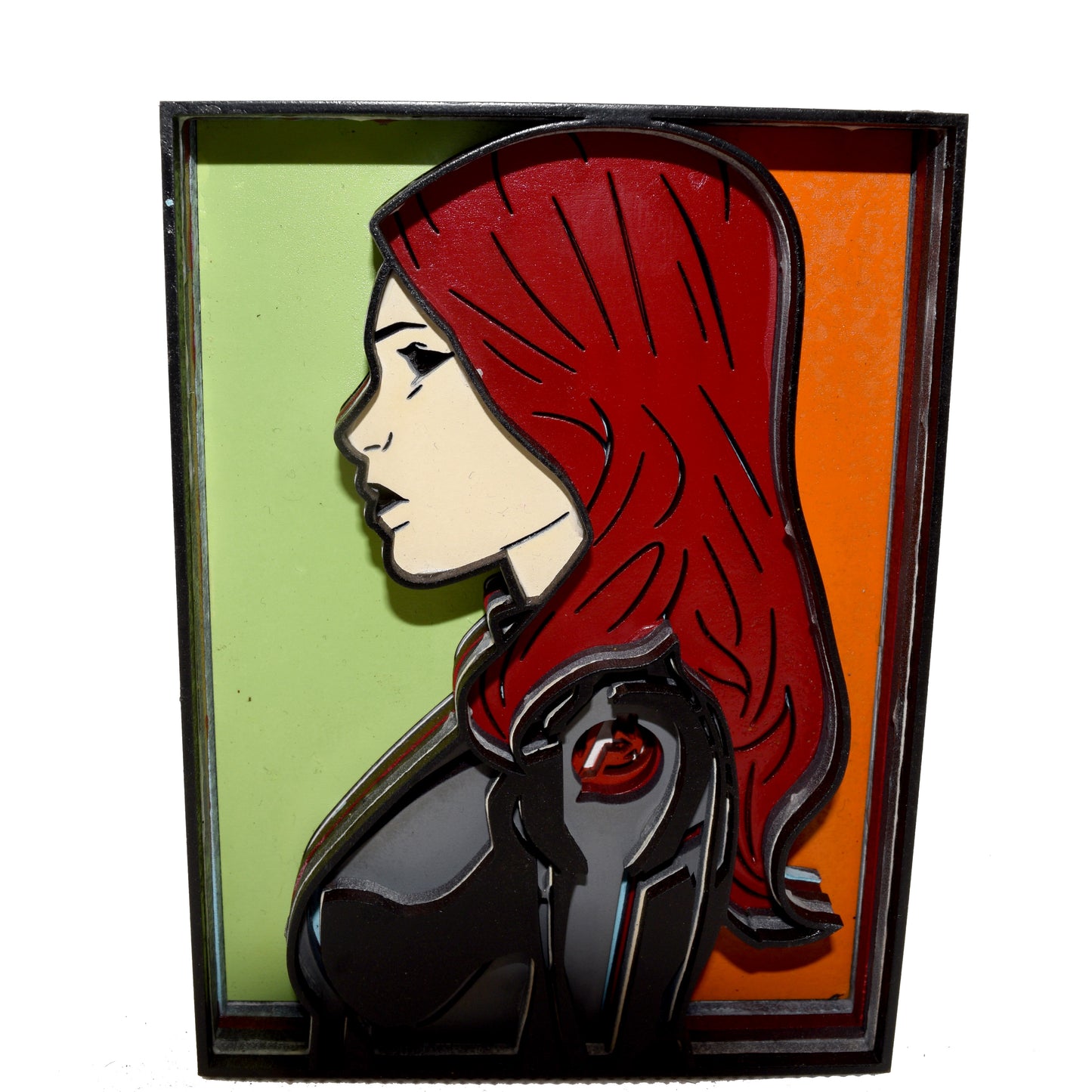 3-D Layered Black Widow Wooden Art