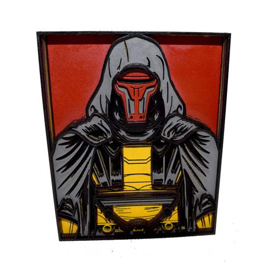 3-D Layered Darth Raven Wooden Art