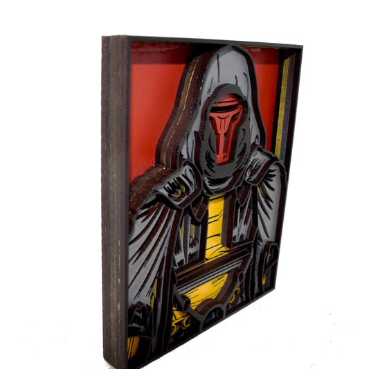 3-D Layered Darth Raven Wooden Art