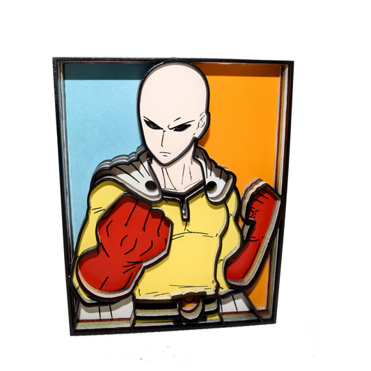 3-D Layered One Punch Man Wooden Art