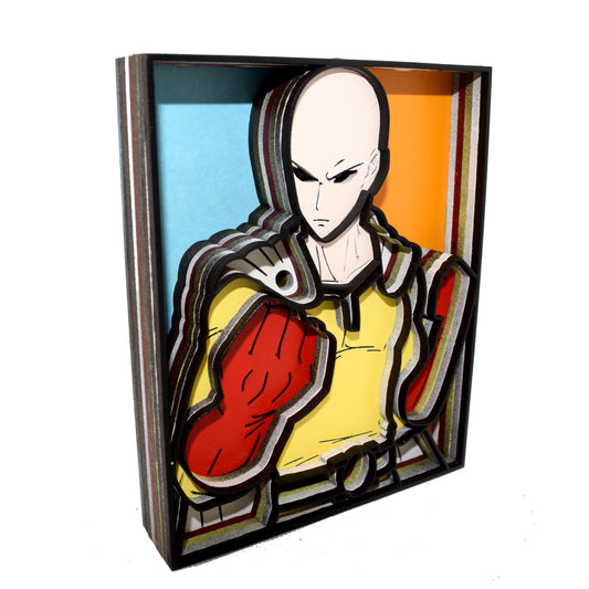 3-D Layered One Punch Man Wooden Art