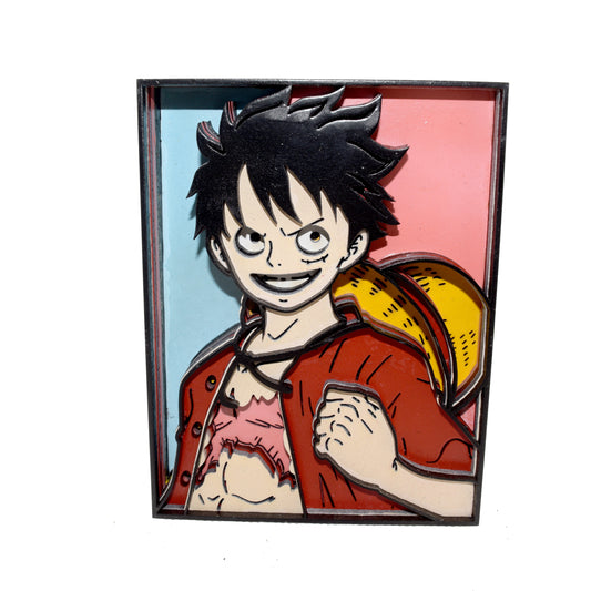 3-D Layered Luffy Wooden Art