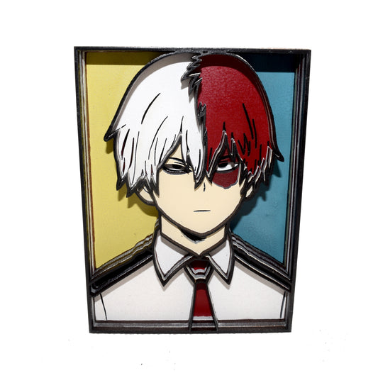 3-D Layered Shoto Todoroki Wooden Art