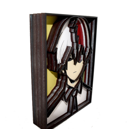 3-D Layered Shoto Todoroki Wooden Art