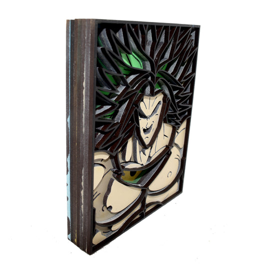 3-D Layered Broly Wooden Art