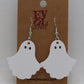 White Acrylic Ghost Dangle Earrings