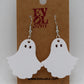 White Acrylic Ghost Dangle Earrings