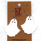 White Acrylic Ghost Dangle Earrings