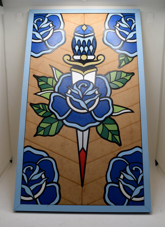 Blue Rose and Dagger Art